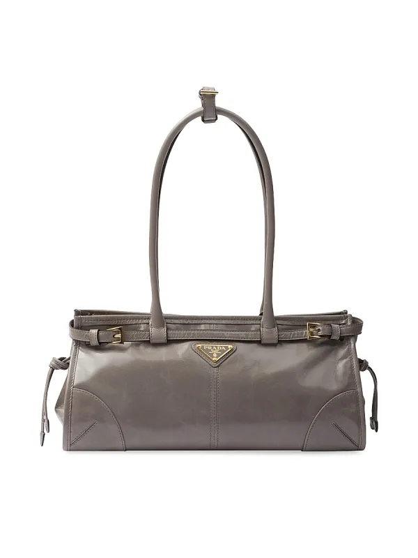 Bonnie Medium Leather Top Handle Bag by Prada