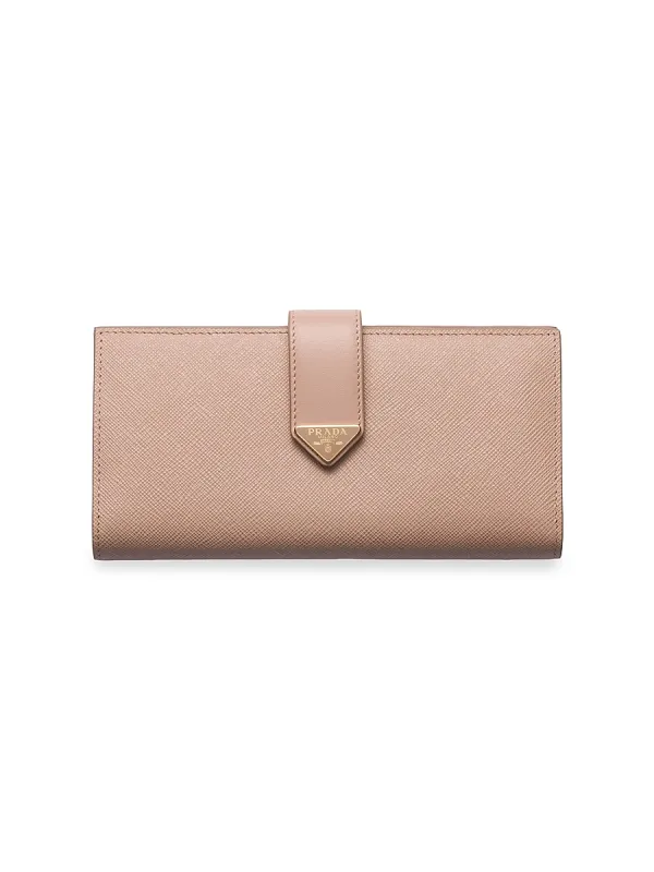 Large Saffiano and Leather Wallet