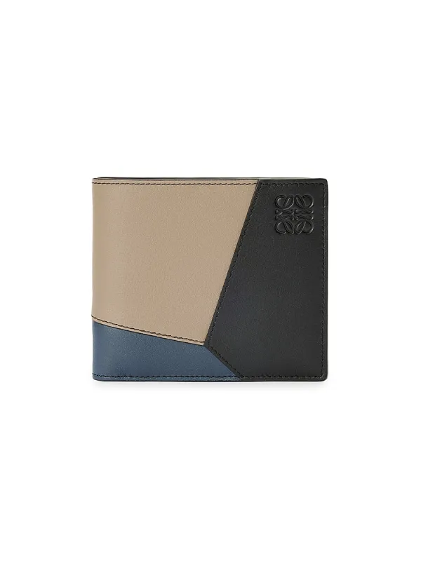 Puzzle Edge Colorblocked Leather Bifold Wallet by LOEWE