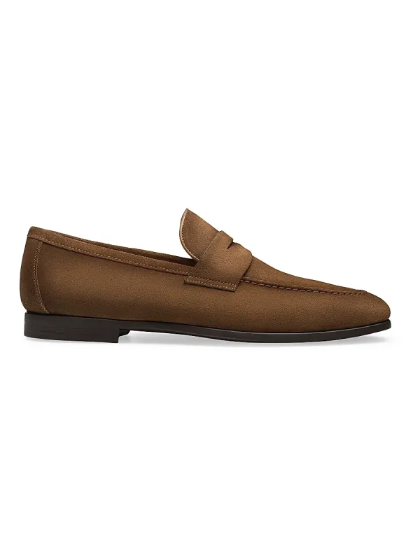 Diezma II Suede Penny Loafers by Magnanni