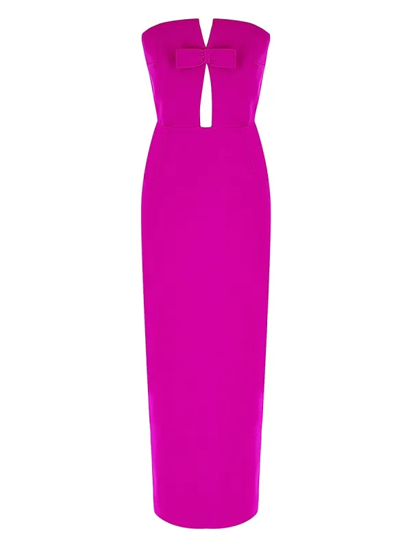 Holly Crepe Strapless Maxi Dress