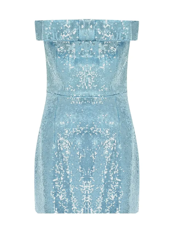Sisu Sequined Bow Strapless Minidress by The New Arrivals Ilkyaz Ozel