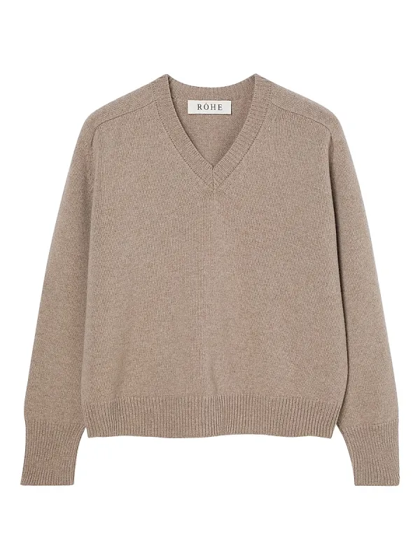 Sleeve Wrap Wool-Cashmere Sweater
