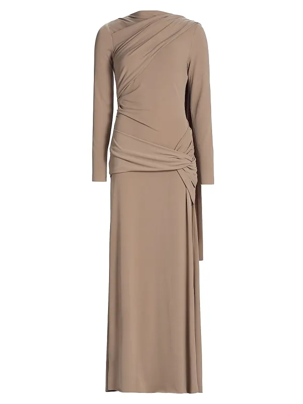 Catherinson Gathered Knit Maxi Dress