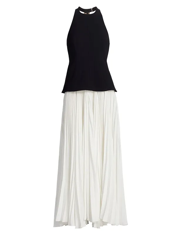 Minhall Pleated A-Line Maxi Dress by Acler