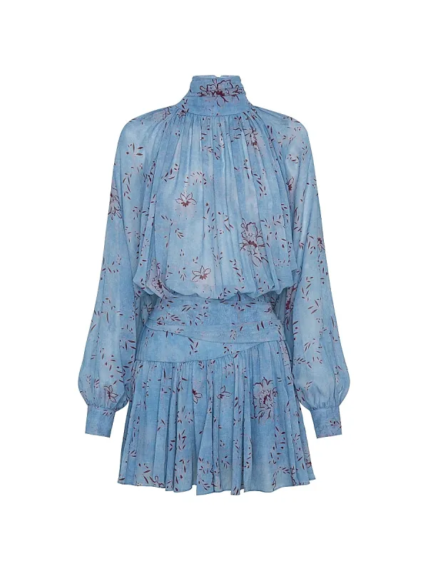 Cecile Floral Godet Minidress