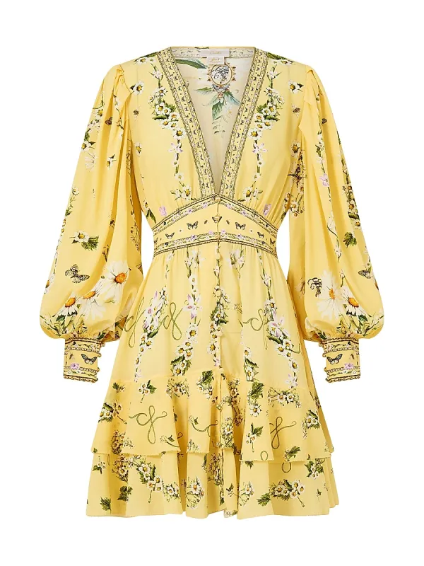 Frill Silk Minidress
