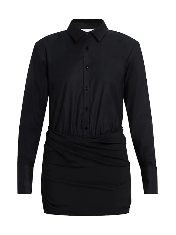 Ariya Draped Mini Shirtdress