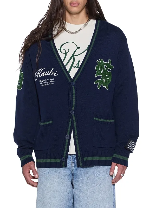 Playoff Varsity Logo-Embroidered Oversized Cardigan