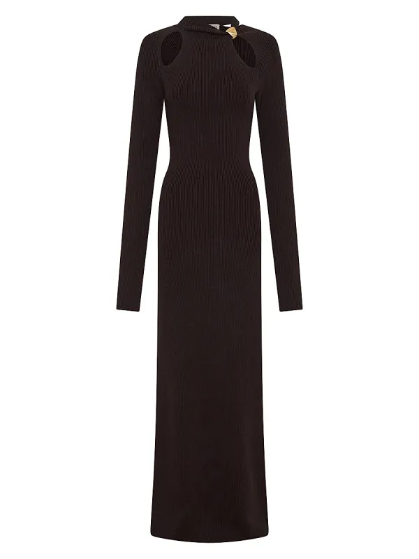 Ellie Cut-Out Ribbed Maxi Dress