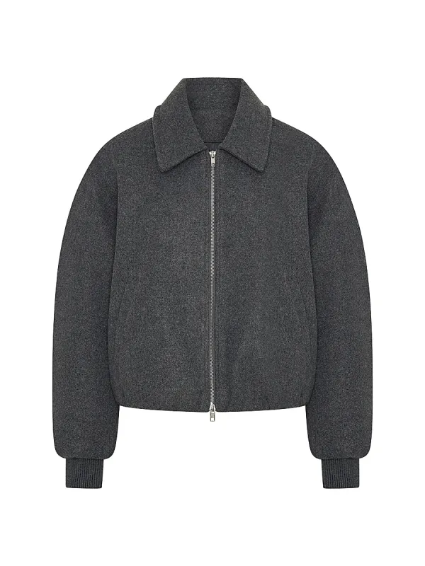 Frida Wool-Blend Bomber Jacket