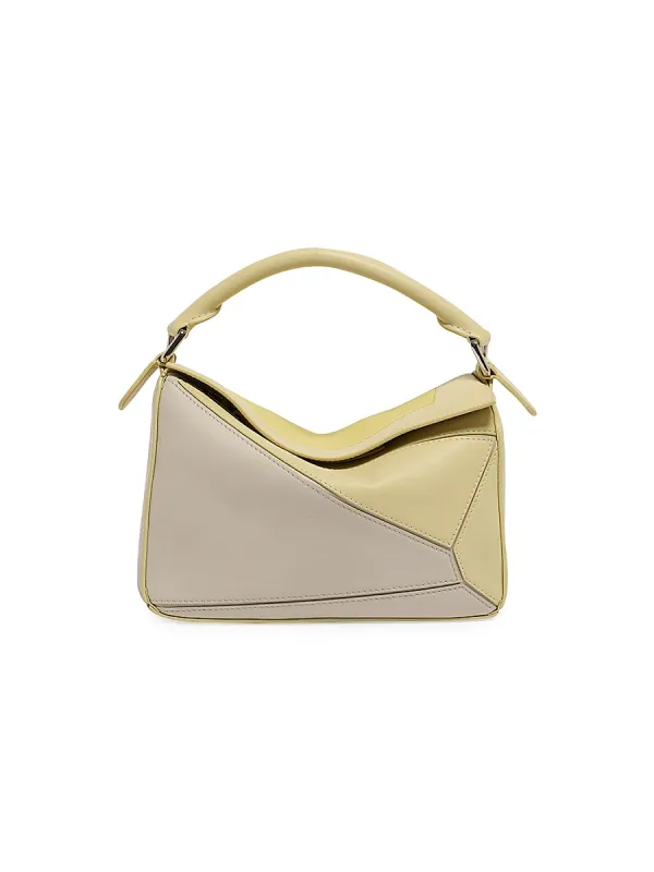 LOEWE x Albers Small Puzzle Leather Top Handle Bag