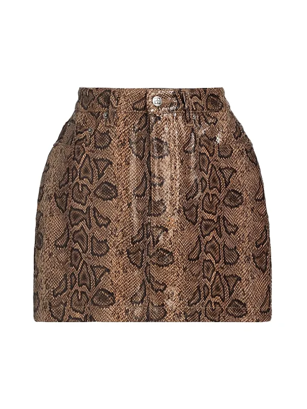 New World Error Super x Snakebite Faux-Leather Miniskirt by Ksubi