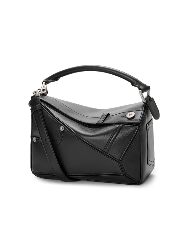 Small Panta Puzzle Leather Top Handle Bag