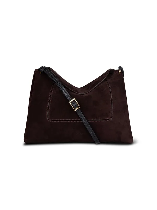 Penelope Slouch Suede Shoulder Bag