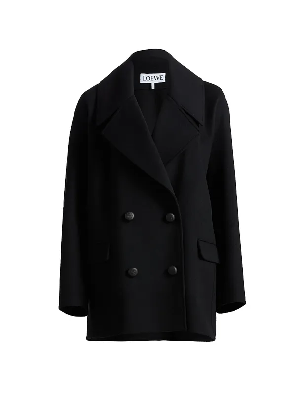 Oversized Double-Breasted Wool Coat