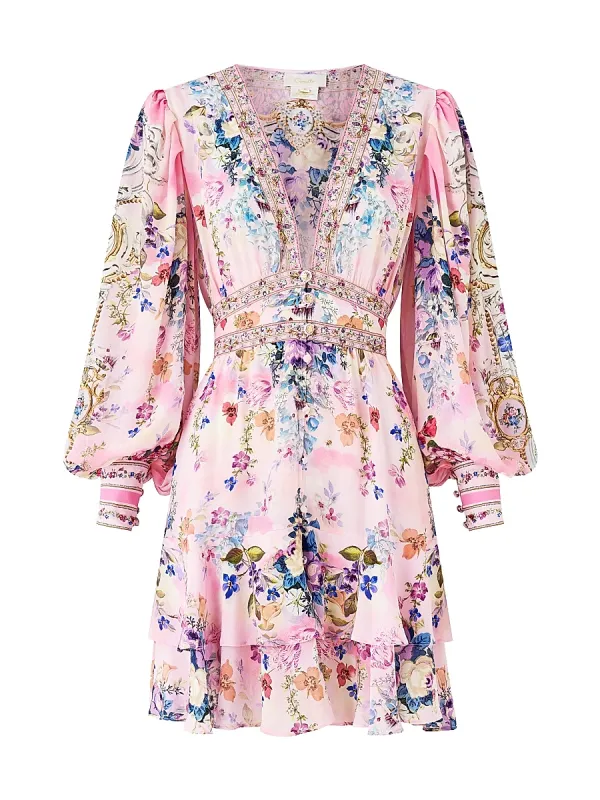 Floral Silk Minidress