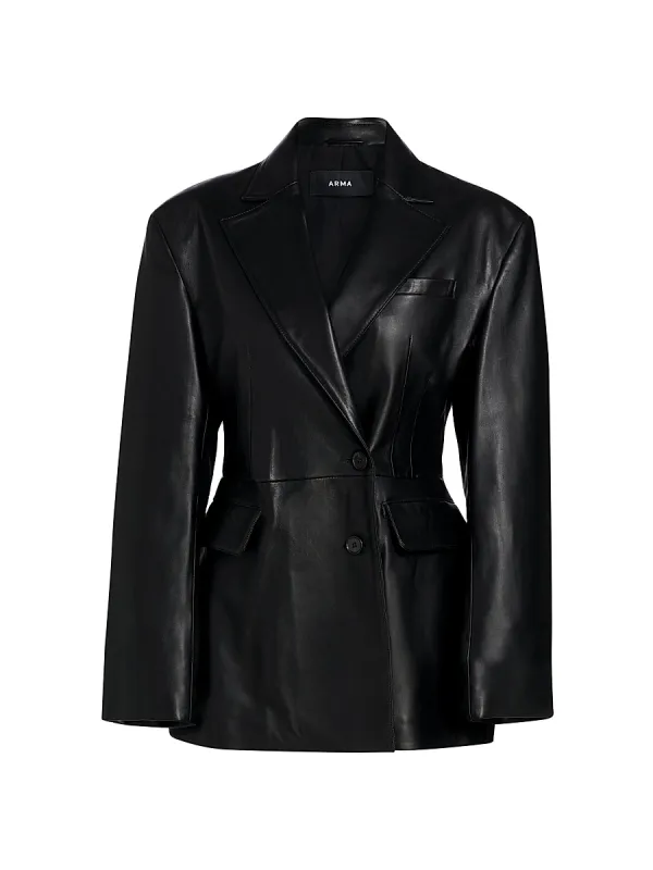 Lydia Leather Blazer