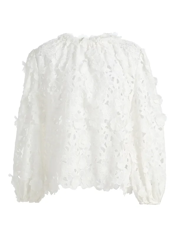 Patience Floral Cotton Lace Blouse
