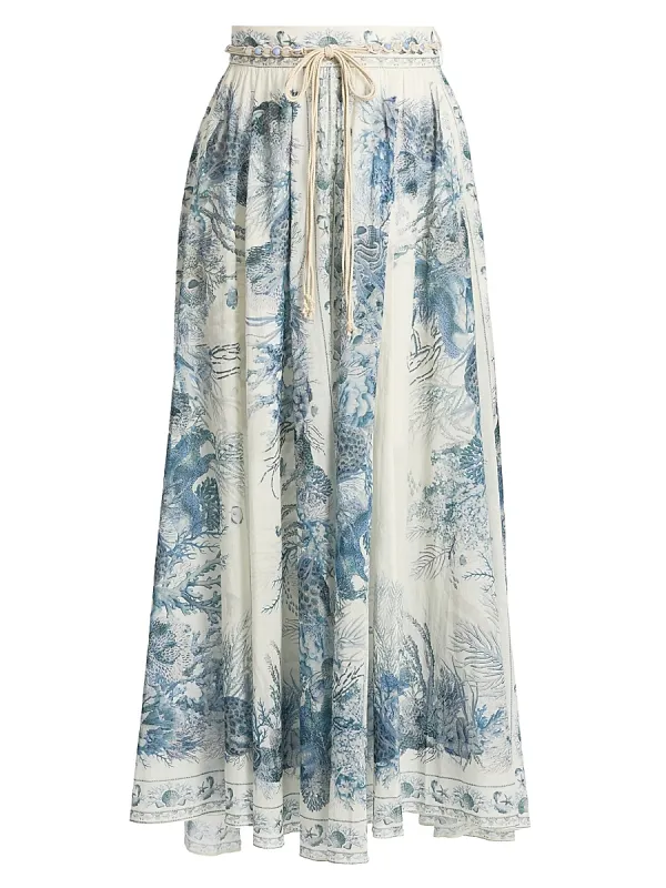 Wanderlust Toile A-Line Maxi Skirt