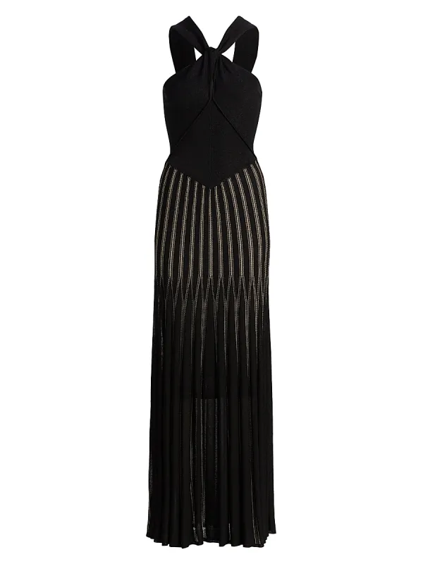Rebellion Mixed-Media Maxi Dress