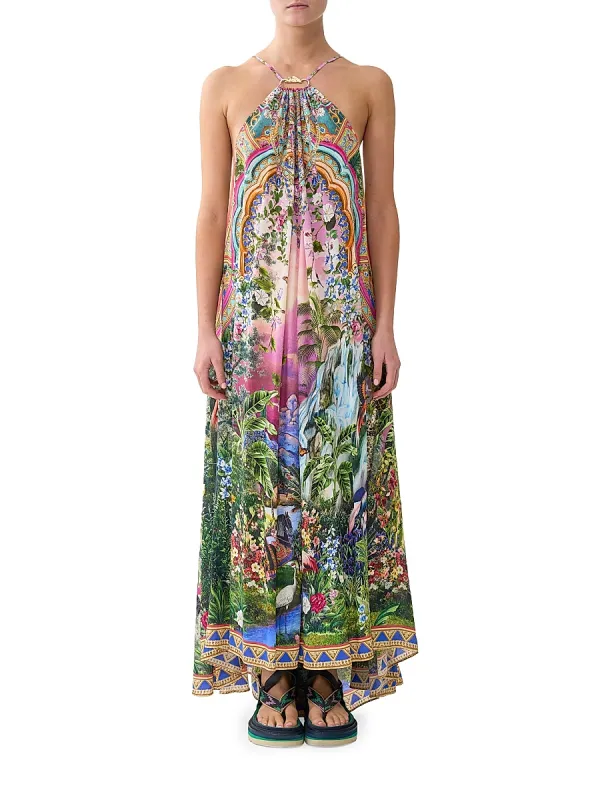 Turkish Delight Hardware-Accent Maxi Dress