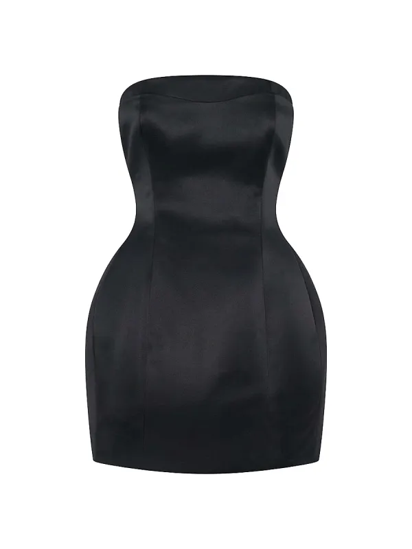 Kaline Strapless Bustier Satin Minidress by Nicholas the Label