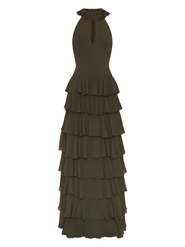 Yasira Ruffled Tiered Maxi Dress