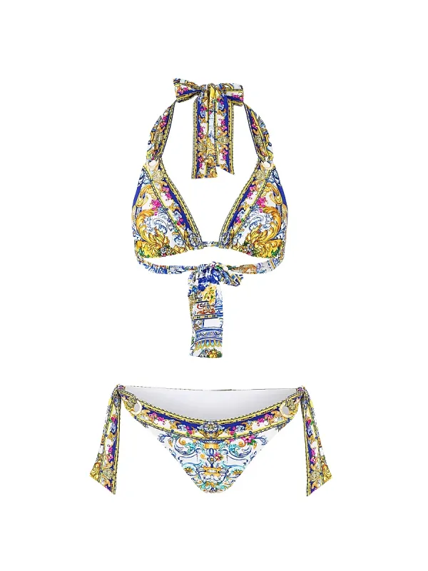 Printed Triangle Bikini