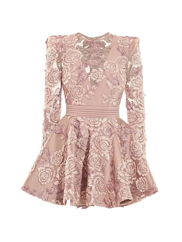 The Kiss in the Field Lace-Embroidered Minidress by Zhivago