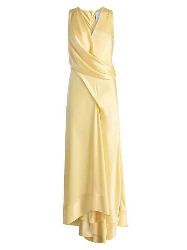 Eastoncroft Draped Satin Maxi Dress by Acler