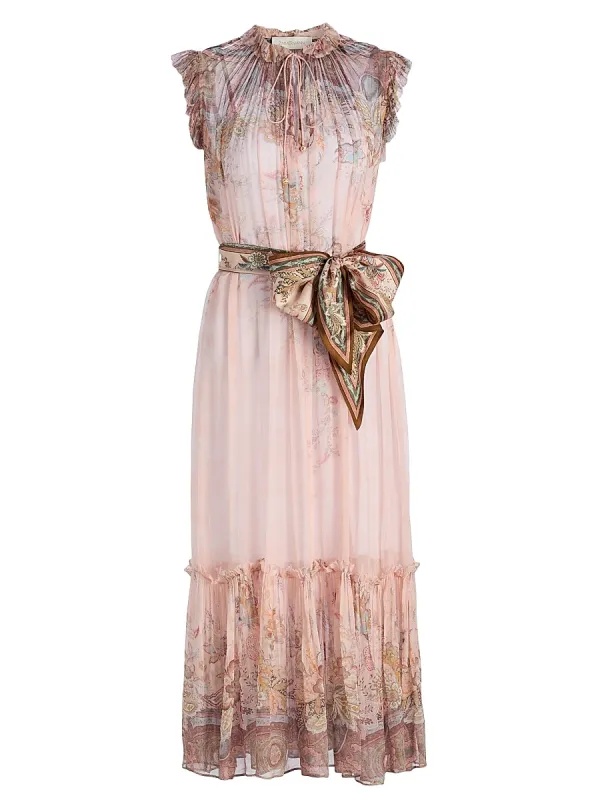Alchemy Floral Midi-Dress by Zimmermann