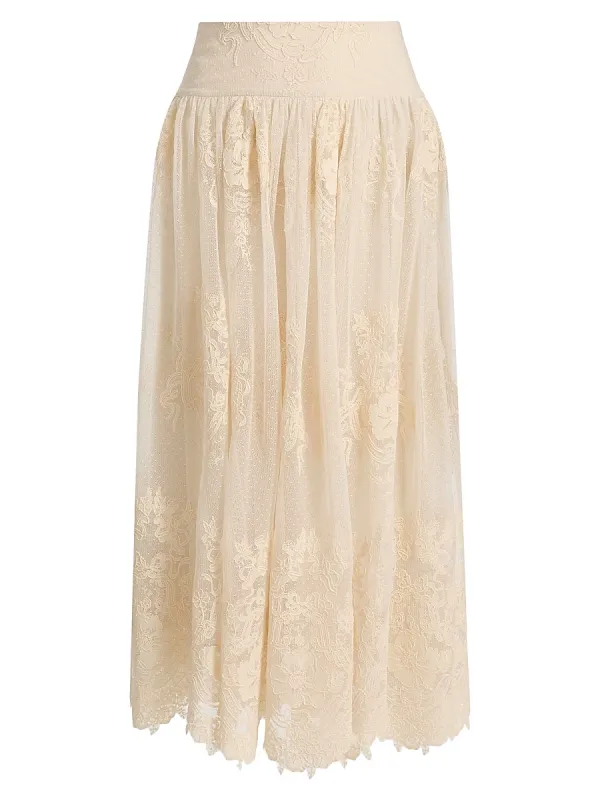 Luna Floral Lace Maxi Skirt