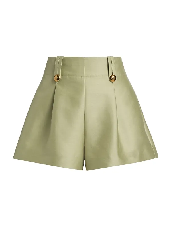 Luna Wool-Silk Shorts