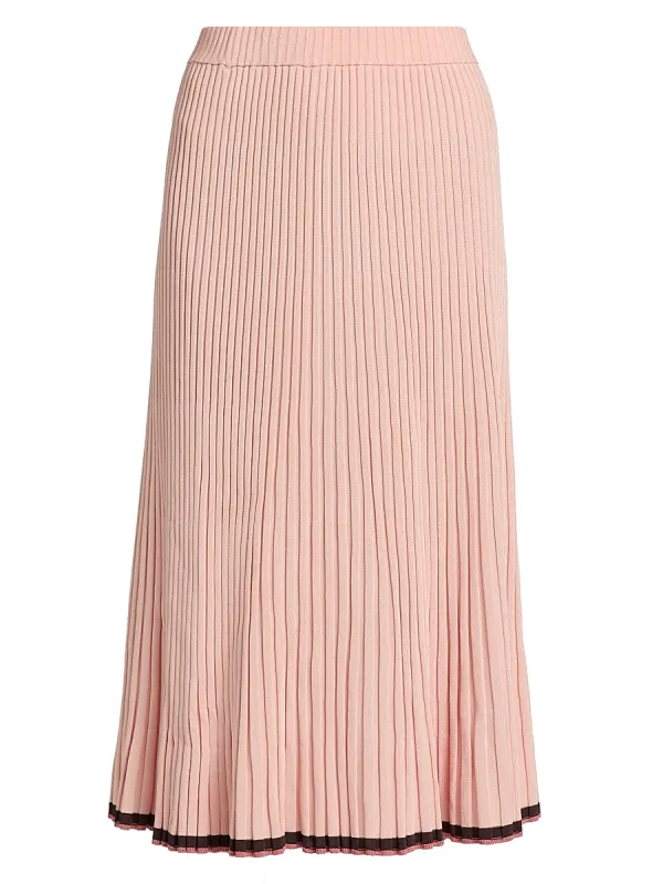 Rib-Knit Midi-Skirt