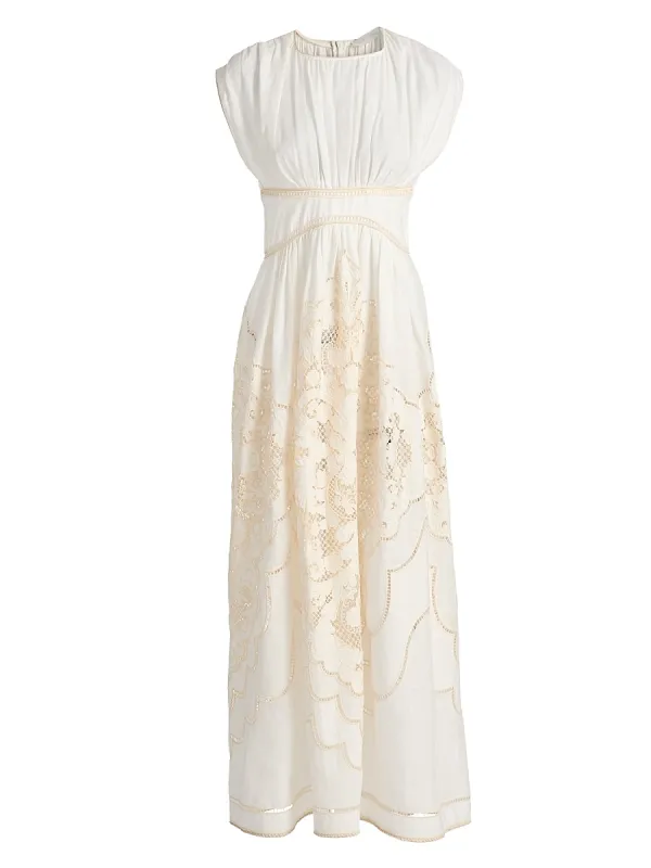 Daylight Waisted Linen Maxi Dress