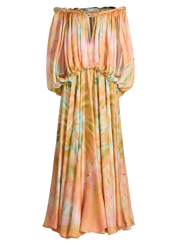 Luna Twist Billow Off-The-Shoulder Gown by Zimmermann