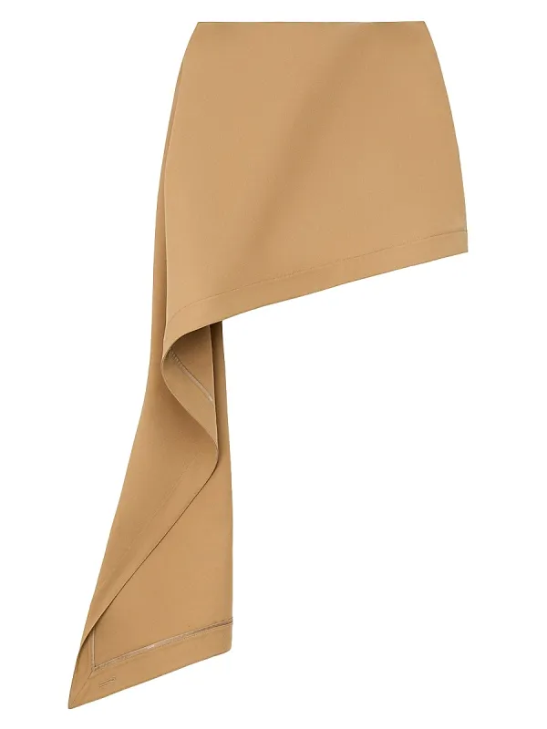 Drape Cotton-Blend Miniskirt