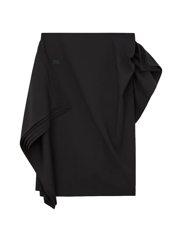 Drape Wool Skirt