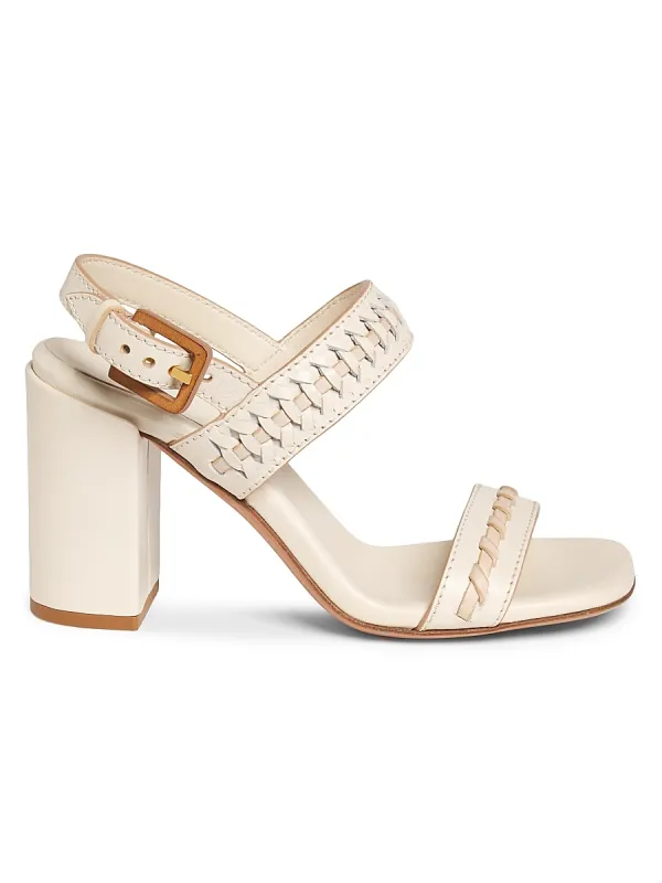 Alchemy 85MM Woven Leather Block-Heel Sandals by Zimmermann