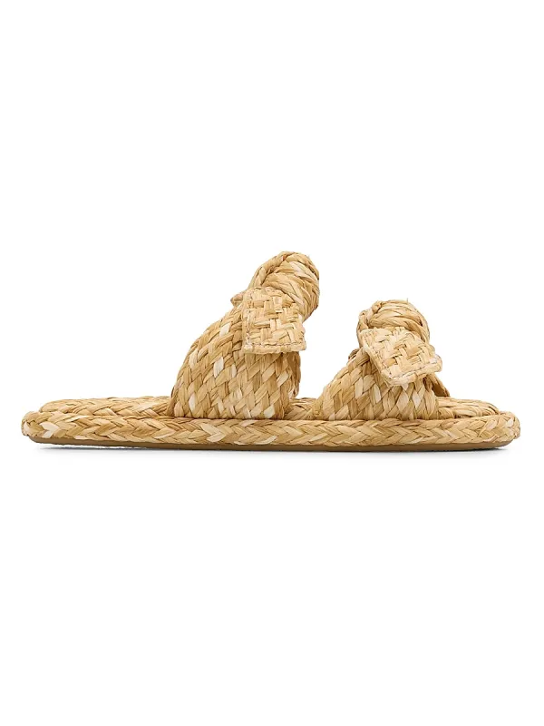 Carousel Raffia Slip-On Sandals