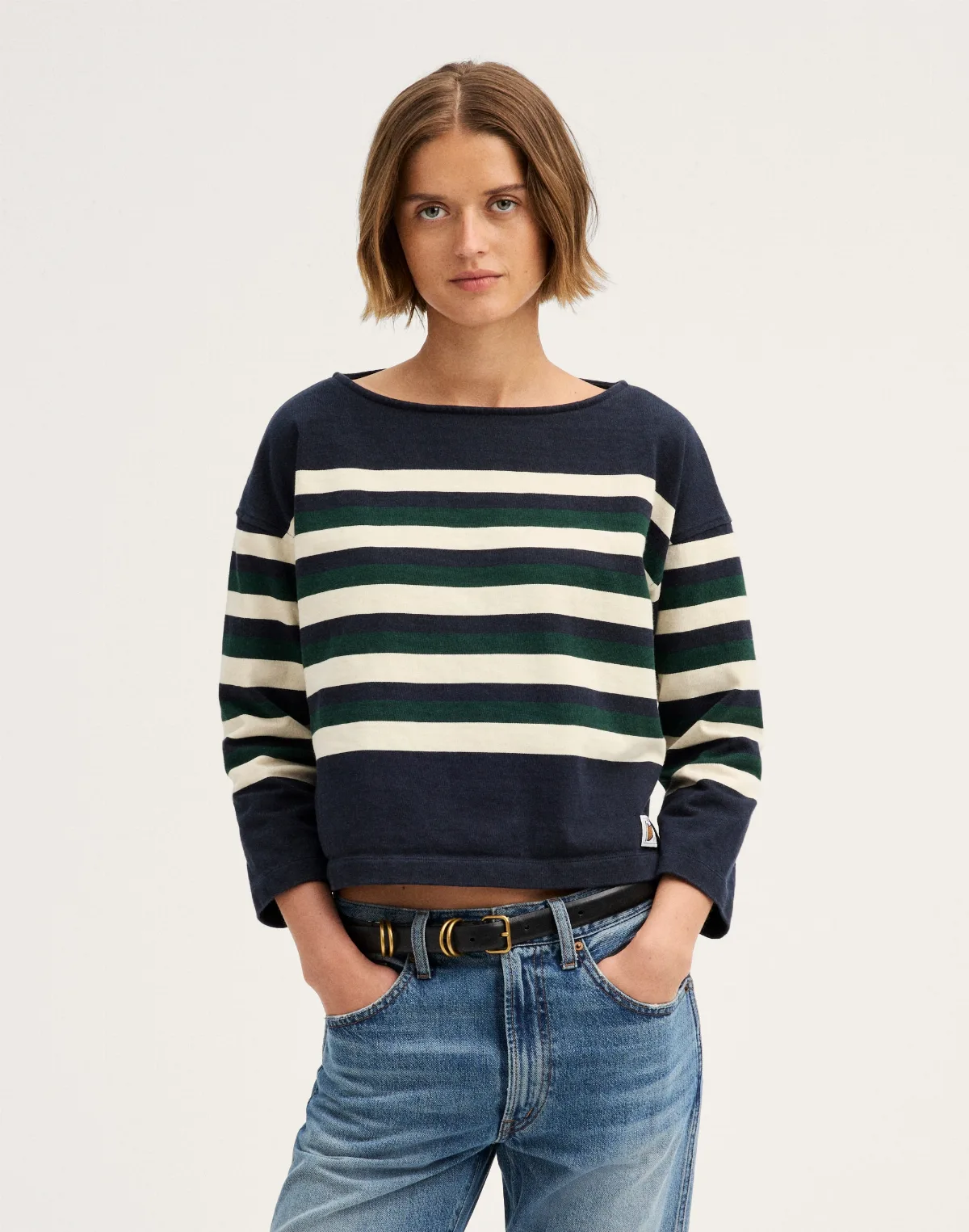 The Rugby Boatneck Long-Sleeve Tee in Club Cotton by MW