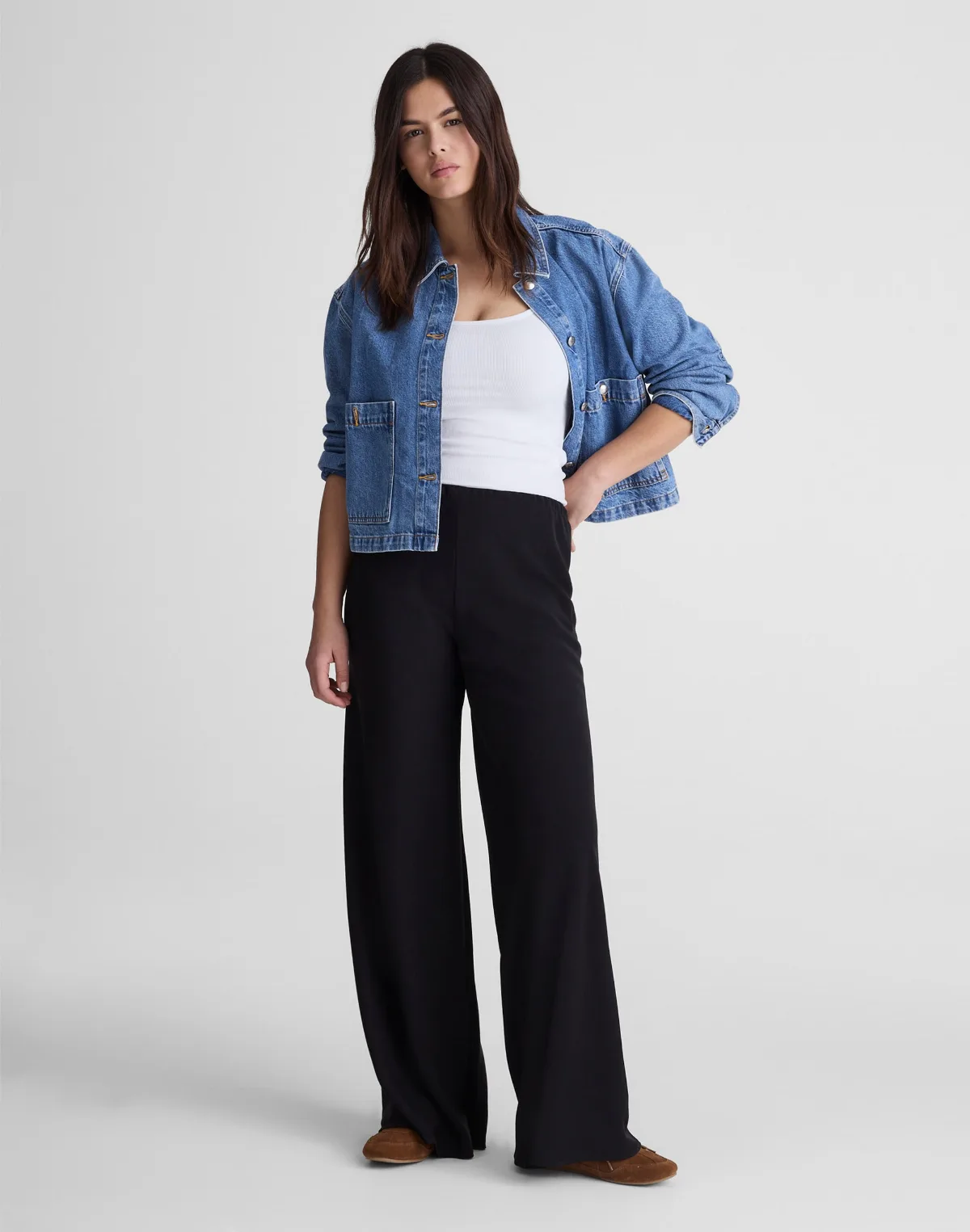 Pull-On Pants in Crepe by MW
