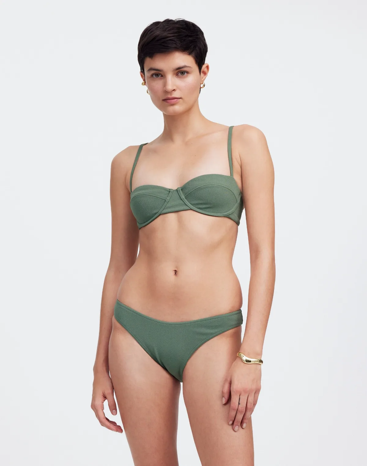 Zulu & Zephyr Eucalyptus Textured Bikini Bottom
