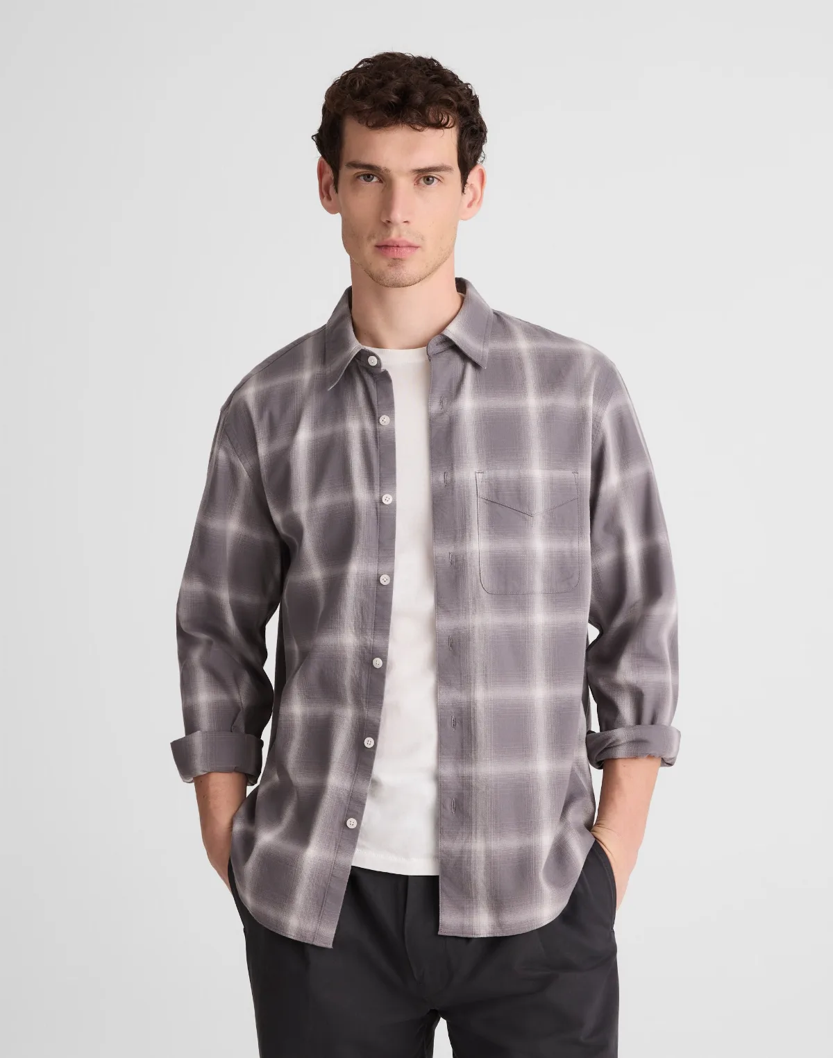 Button-Up Shirt in Cotton Blend by MW