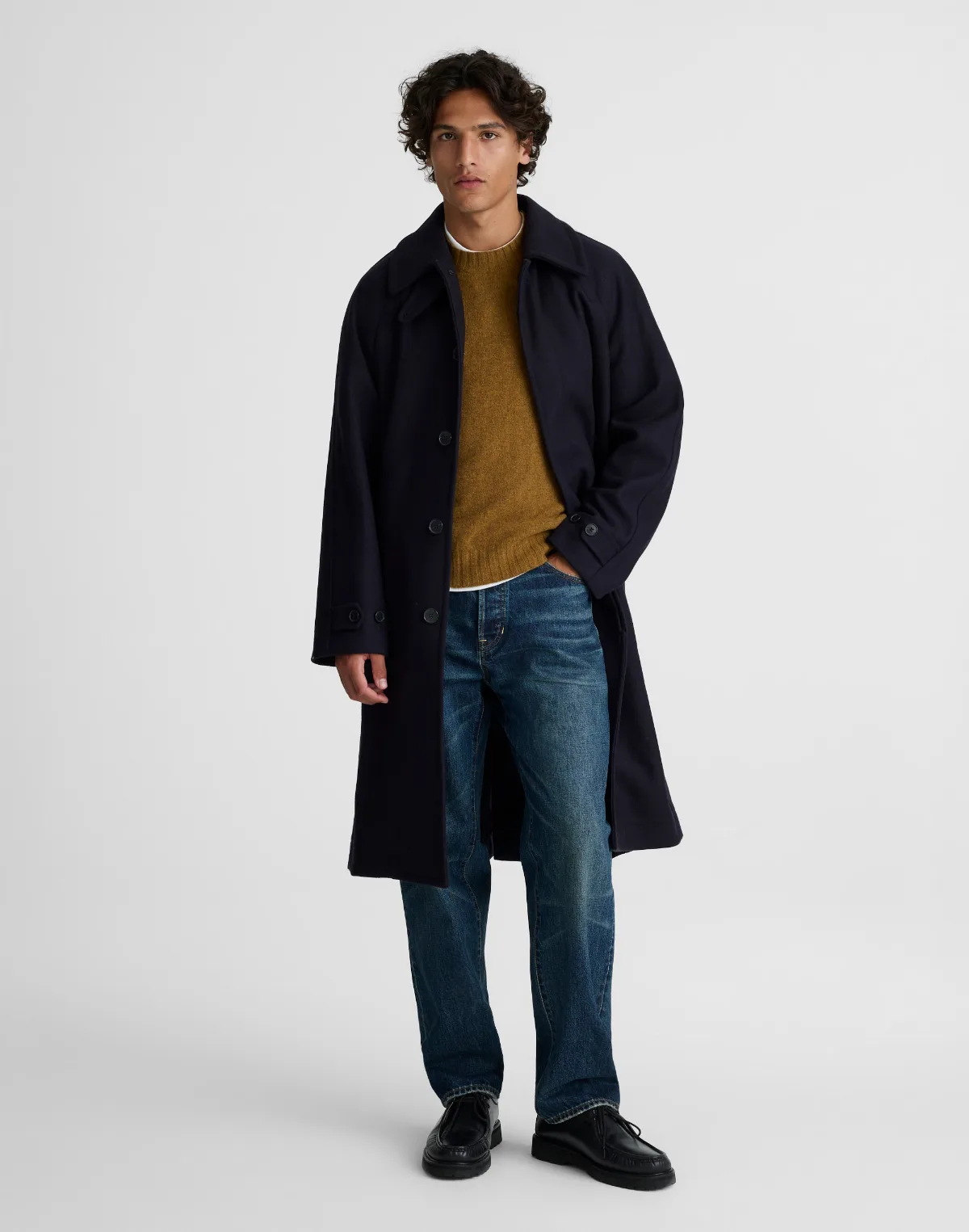 Officer Coat in Italian Melton Wool Blend by MW