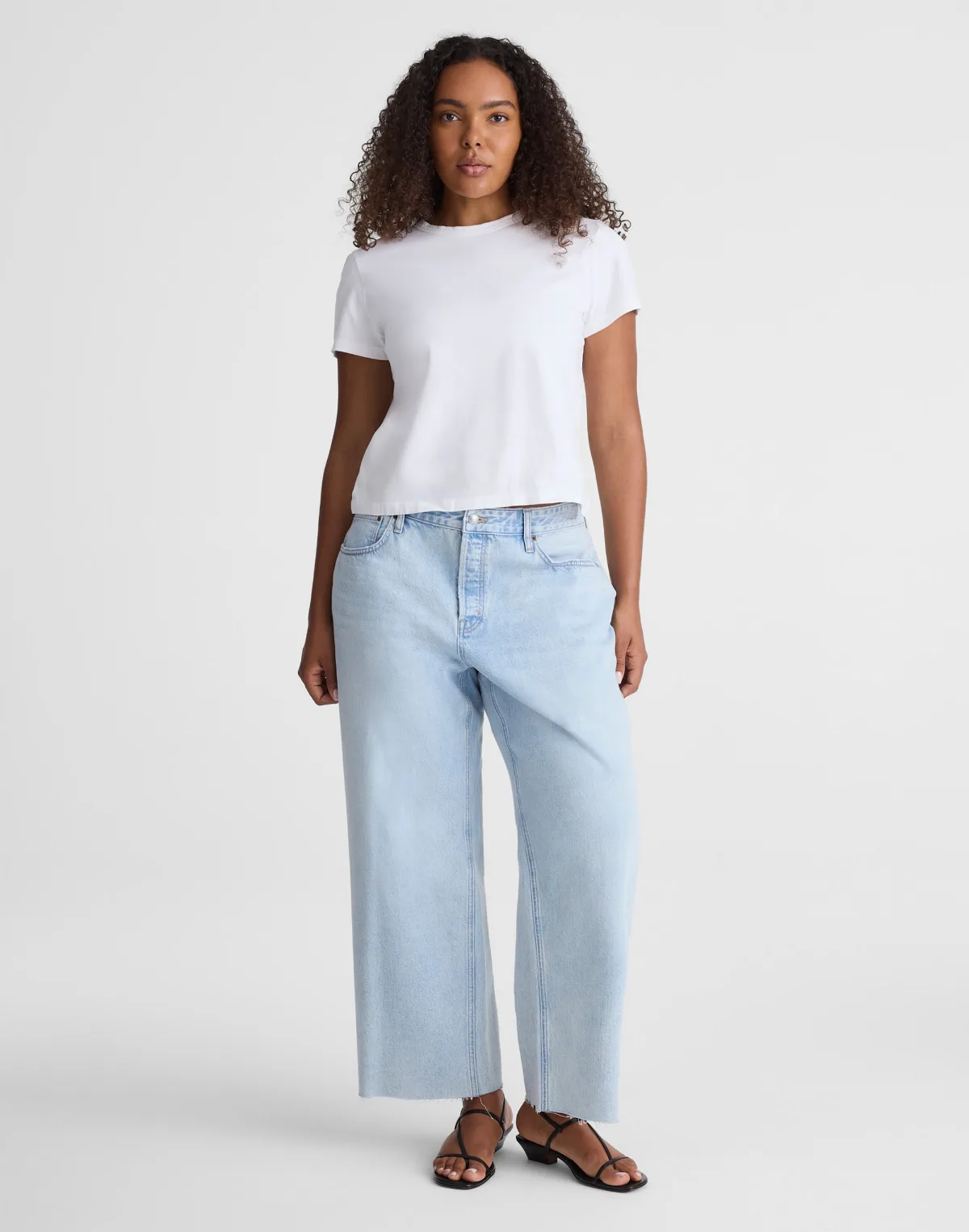 Curvy Low-Slung Baggy Crop Jeans by MW