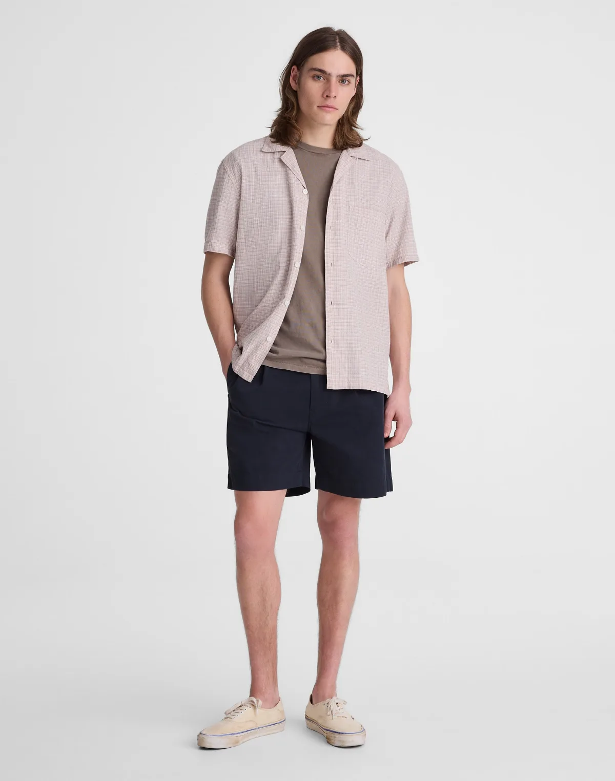 Pleated Chino Shorts in Uniform Twill by MW
