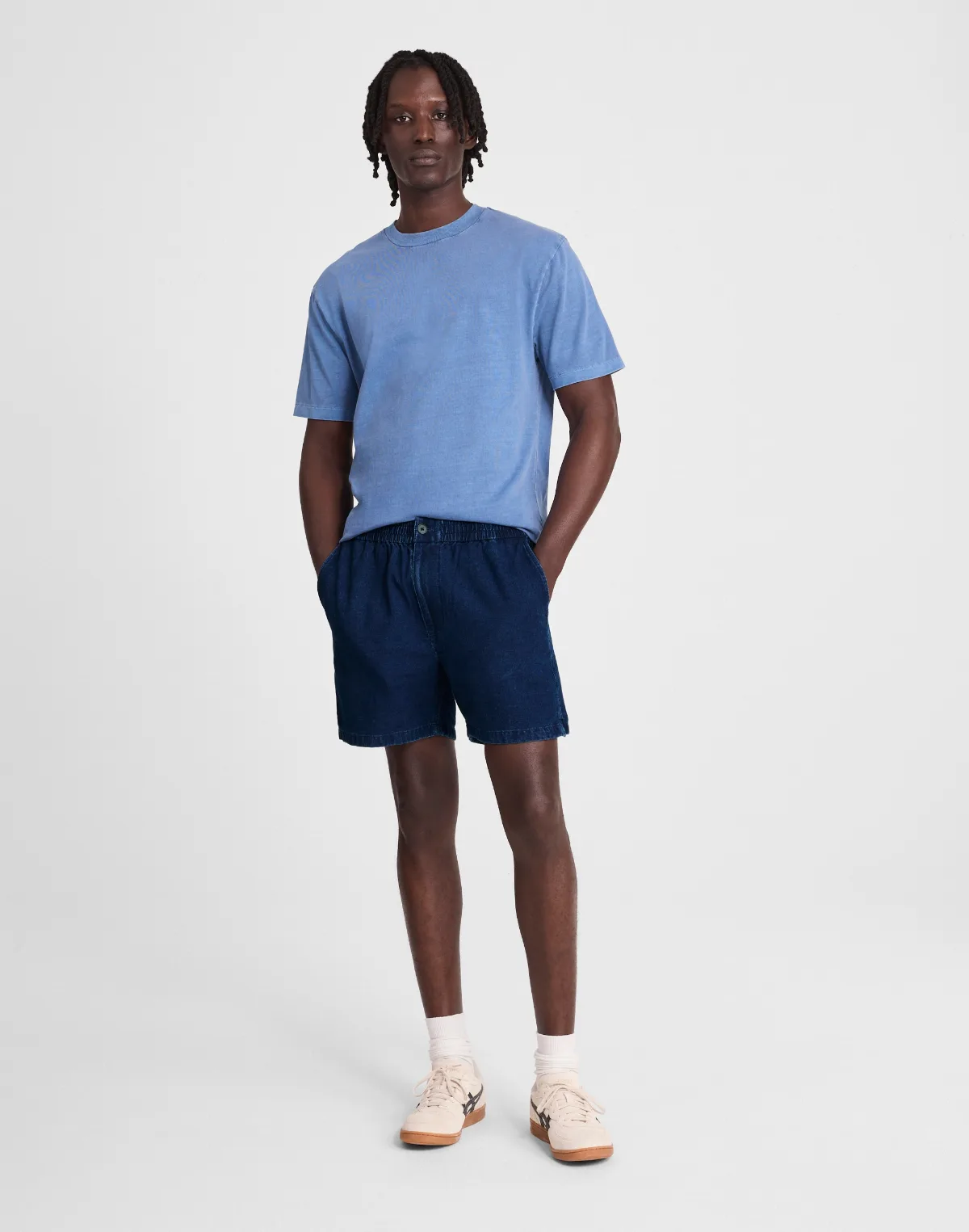 Indigo-Dyed Everywear Shorts by MW