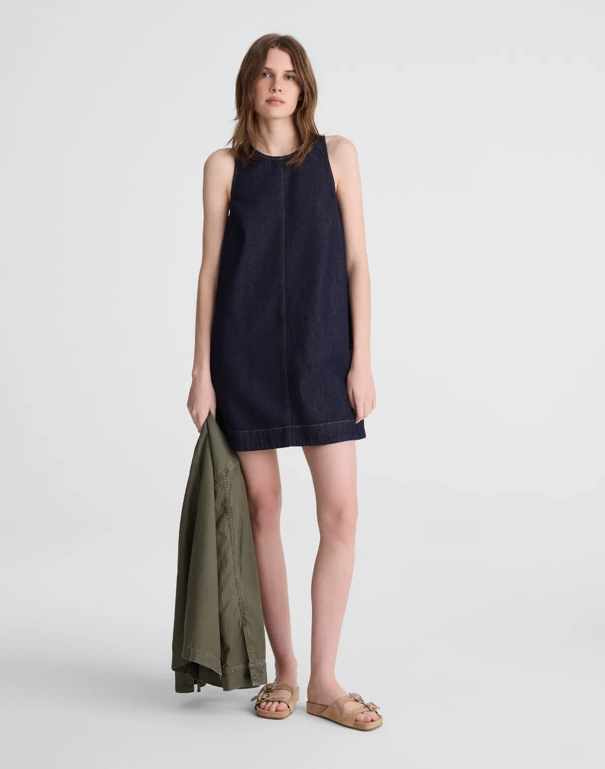 Denim Mini Shift Dress by MW